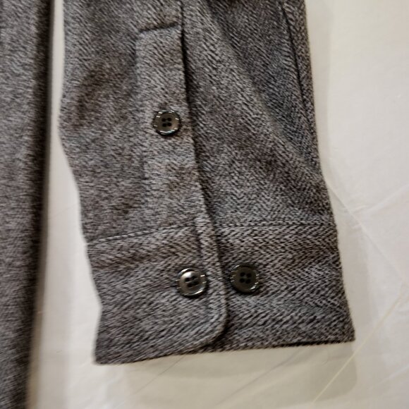 Bonobos | Grey Herringbone Sweater Overshirt | Size Large - Picture 5 of 10